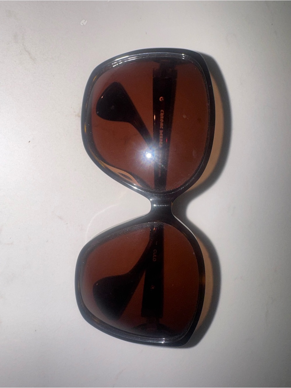Chrome Hearts Black Frame Sunglasses with Brown Lenses